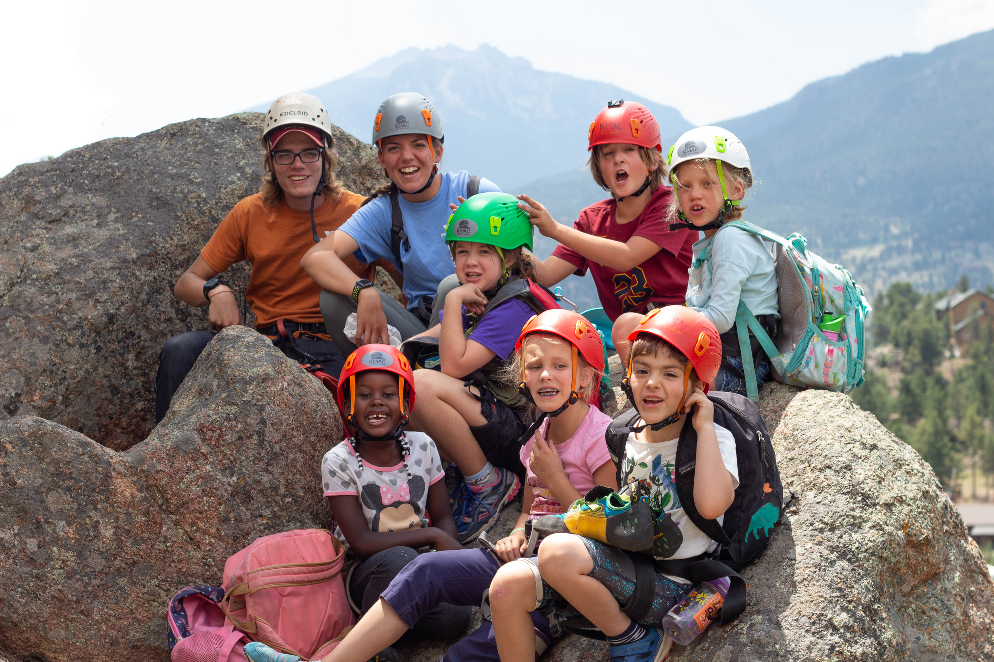 kids rock climbing