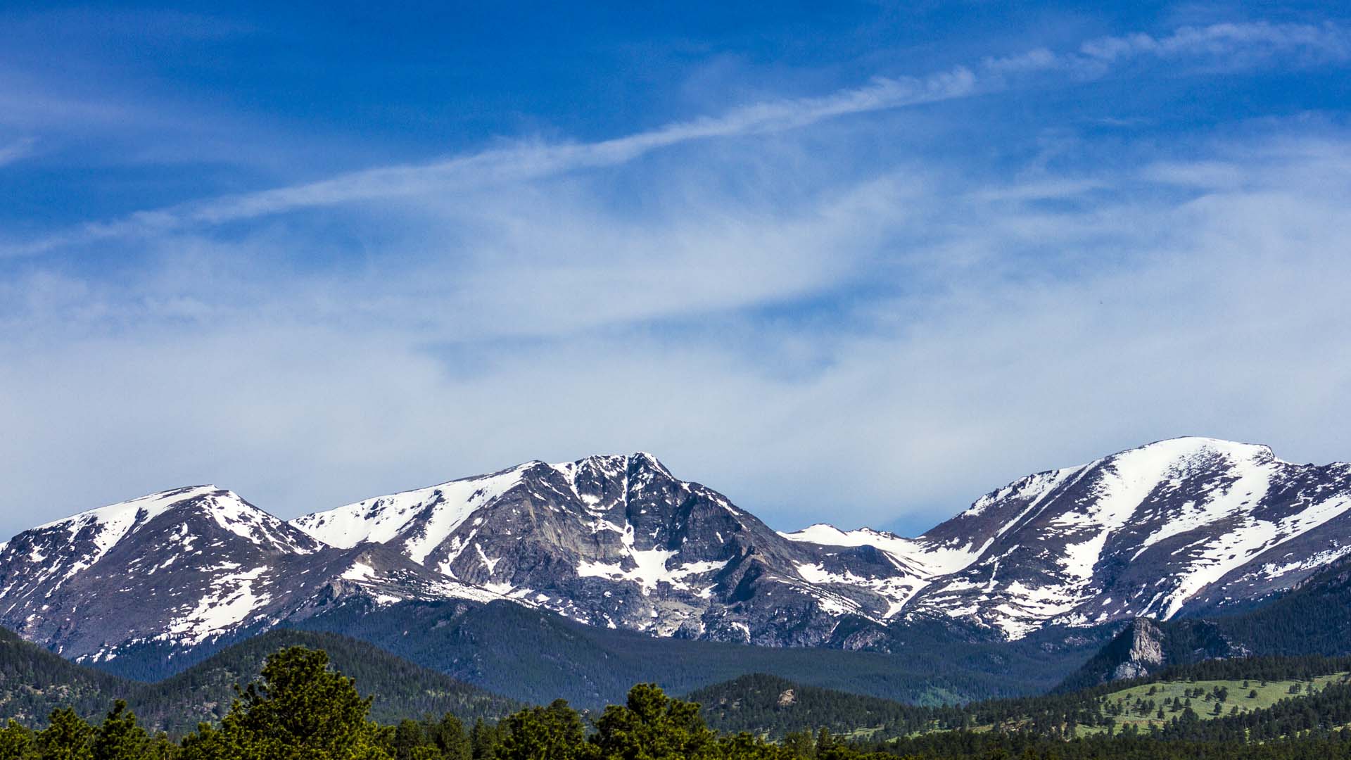 Landscape photo of snowy top mountains