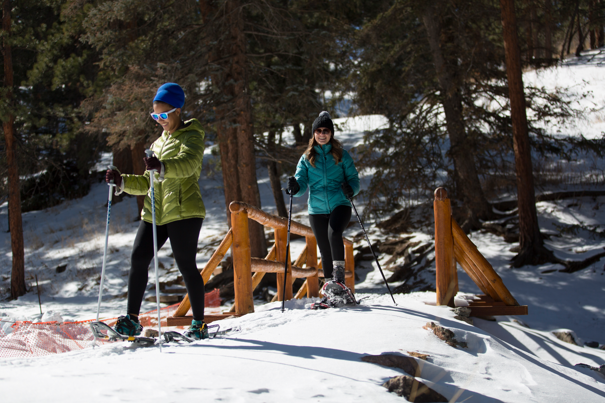 people snowshoeing