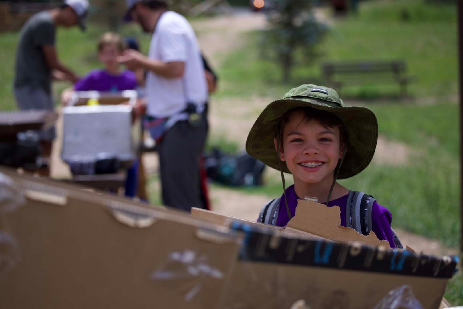 kid smiling at camera