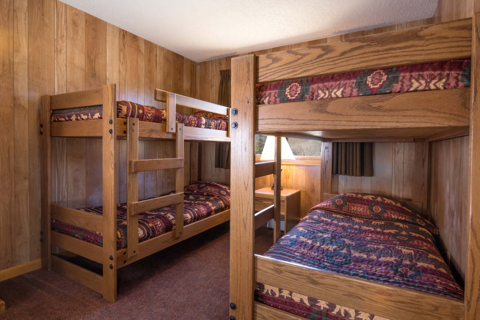 2 sets of bunk beds in cabin