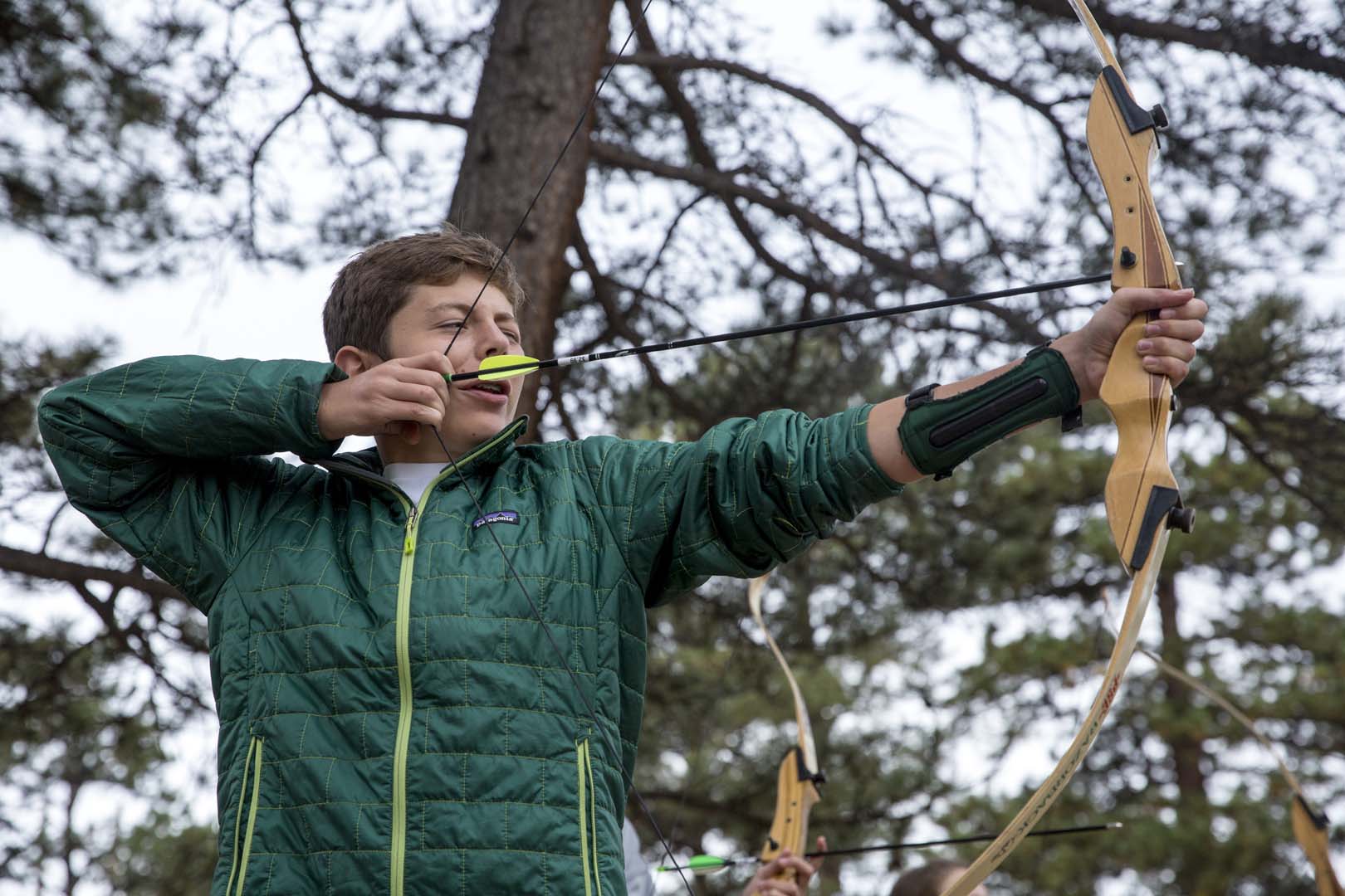 Kid doing archery