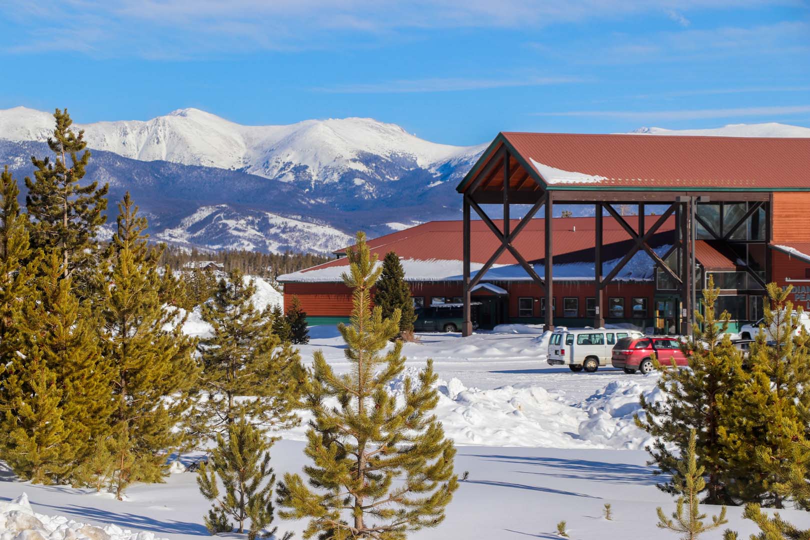 Lodge in the snow