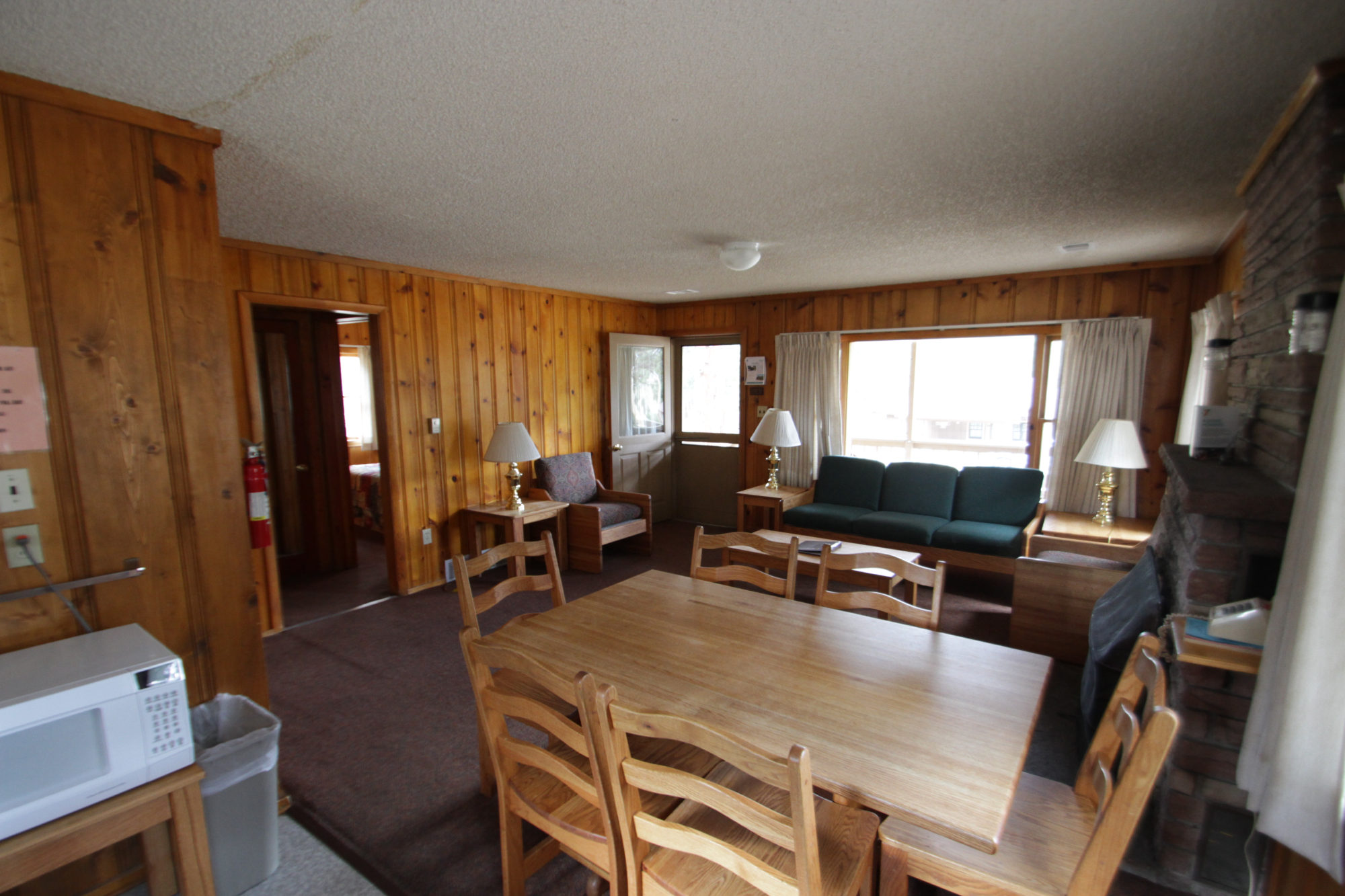 2 bedroom cabin living area