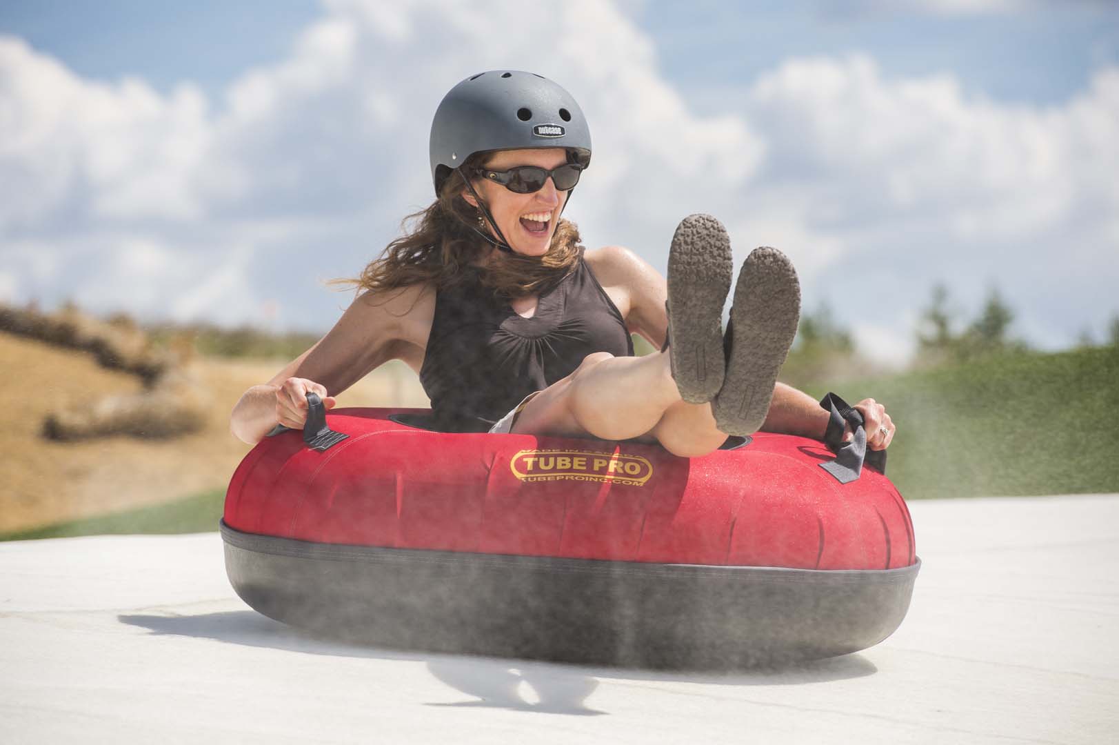 woman tubing