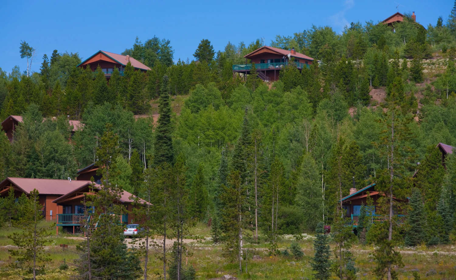 cabins in the mountains