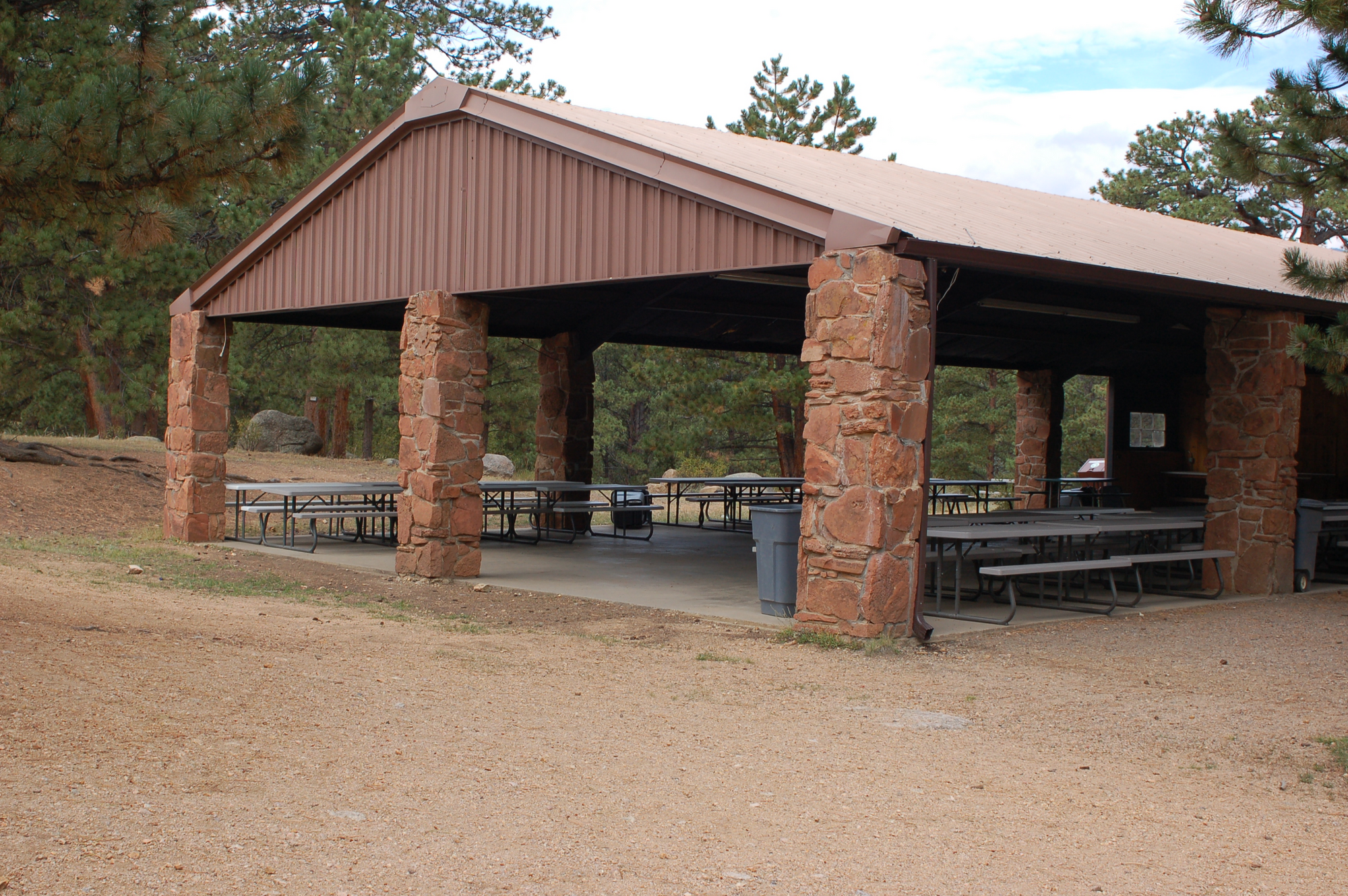 outdoor cookout area