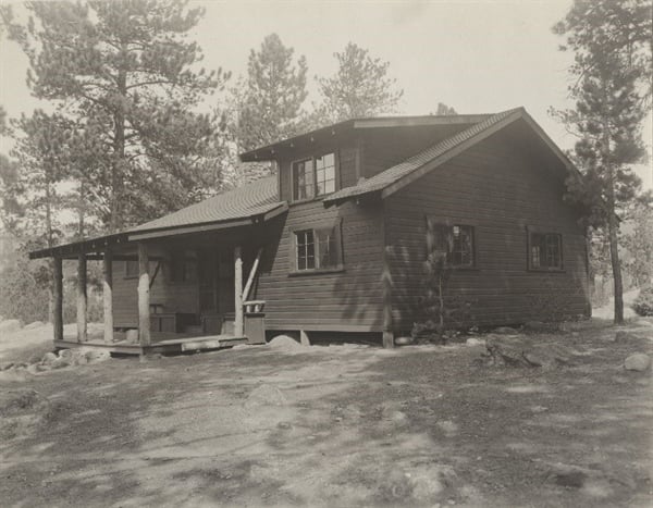 an old wooden cabin