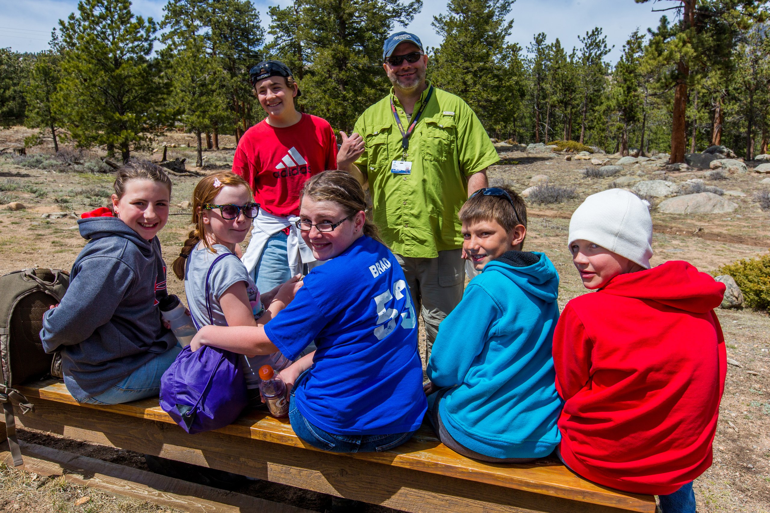 Children outside in environmental education